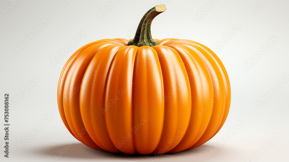3d rendered photo of pumpkin on a white background, generative ai 3d rendered photo of pumpkin on a white background, generative ai