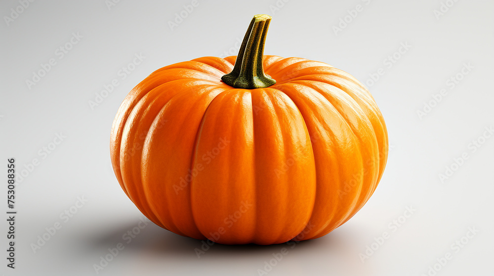 3d rendered photo of pumpkin on a white background, generative ai 3d rendered photo of pumpkin on a white background, generative ai