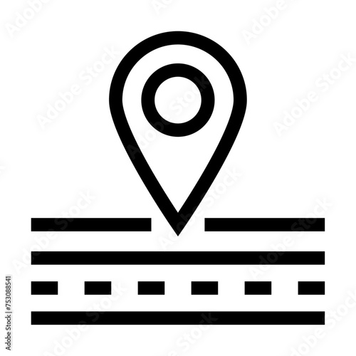 Icono de calle ubicación. Navegación urbana, punto de localización, destino. Ilustración vectorial