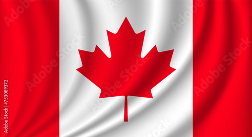 Canada country national flag symbol vector design.canadian nation patriotism freedom nationality state state red white colour maple icon concept sign illustration.leaf travel banner background 