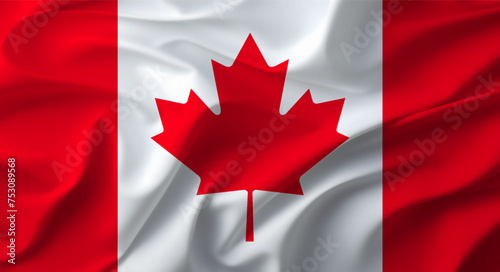 Canada country national flag symbol vector design.canadian nation patriotism freedom nationality state state red white colour maple icon concept sign illustration.leaf travel banner background 
