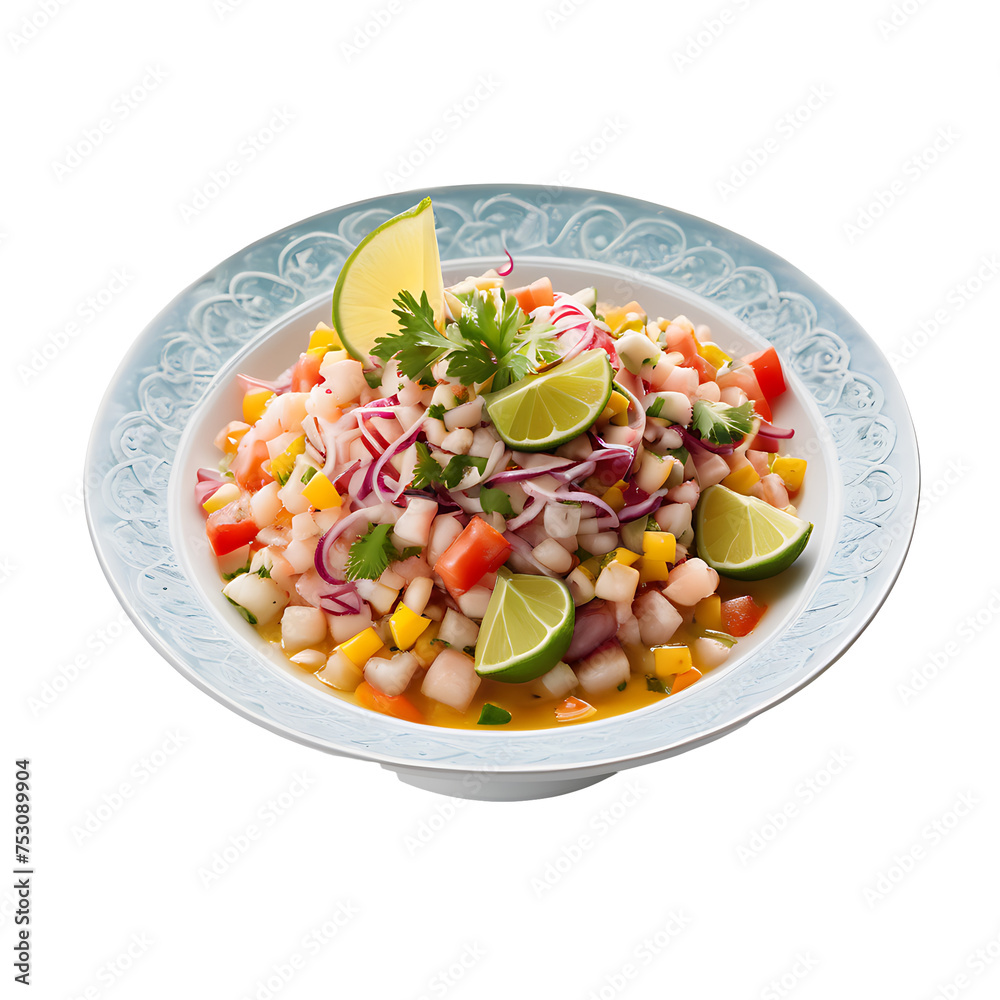 Ceviche Pickles image isolated on a transparent background PNG photo