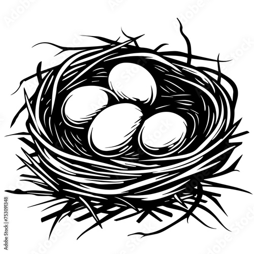 Bird Nest Nest Vector

