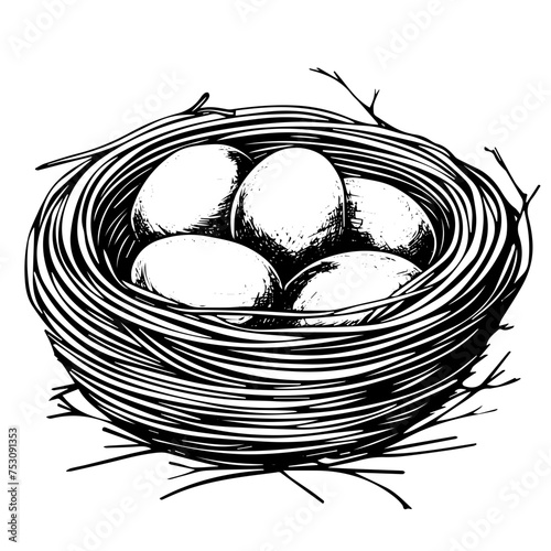 Bird Nest Nest Vector
