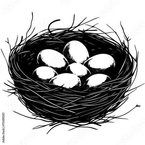 Bird Nest Nest Vector
