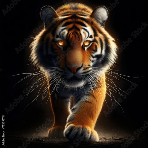 tiger on  background