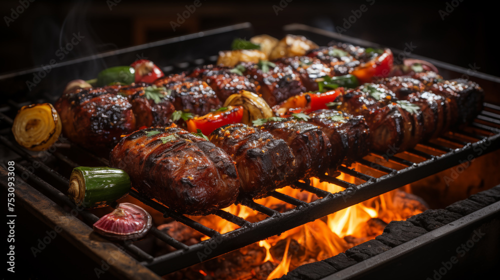 Premium Food Photography, Grilling Barbecue on Stove.