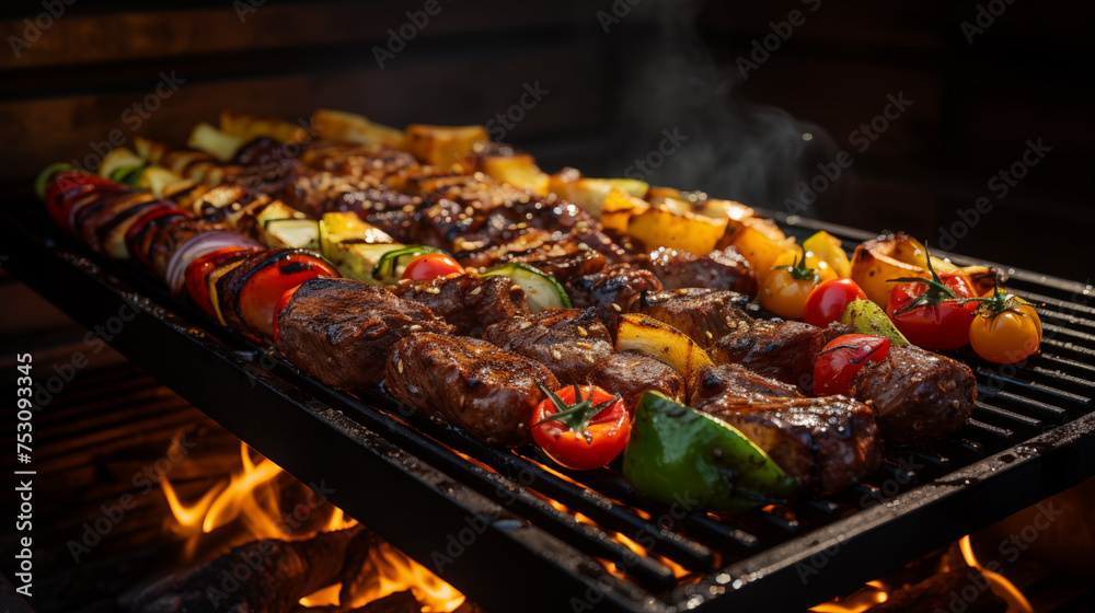 Premium Food Photography, Grilling Barbecue on Stove. Premium Food Photography, Grilling Barbecue on Stove.