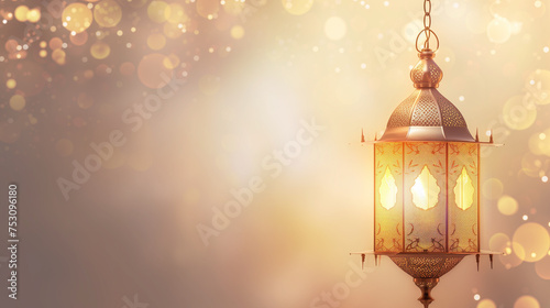 Ramadan Mubarak lantern celebration. Ramadan Kareem background 