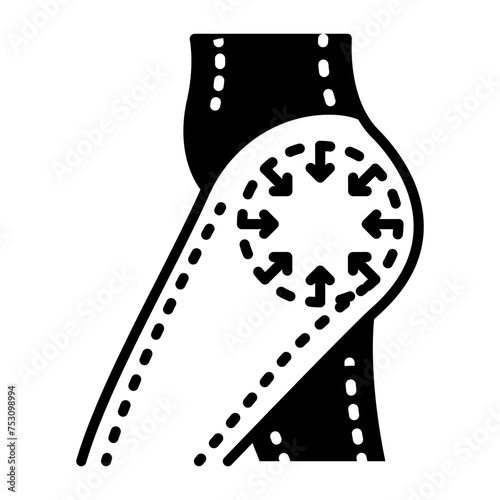 Prosthetic Leg implant Surgery concept, artificial limb vector icon design, Cosmetology or Cosmetologist Symbol, esthetician or beautician Sign, Beauty treatment stock illustration