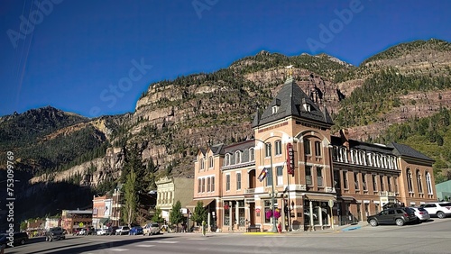 Historic Mountain Town Main Street with Scenic Backdrop © Nicholas J. Klein