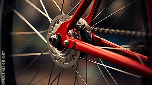 Bicycle pedal close-up. Generative AI