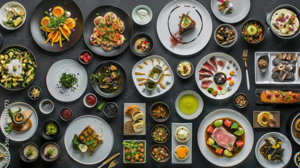 Food table. Generative AI Food table. Generative AI