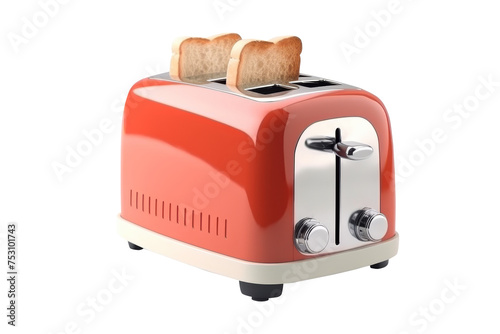 Kitchen toaster isolated on transparent background.