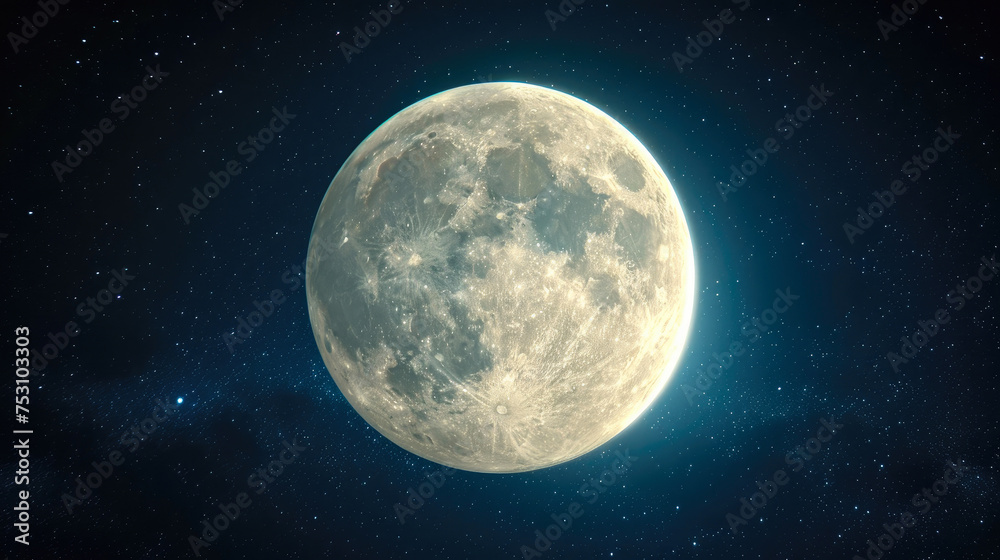 Celestial Brilliance: Full Moon Radiance
