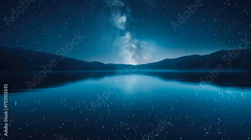A Celestial Canvas: Nightfall Over North America's Grand Lake © Andrii 