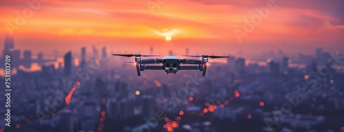 drone elegant cityscape