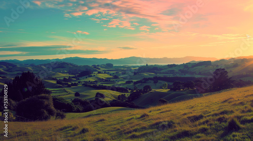Spectacular New Zealand: Verdant Vistas and Azure Skies © Andrii 