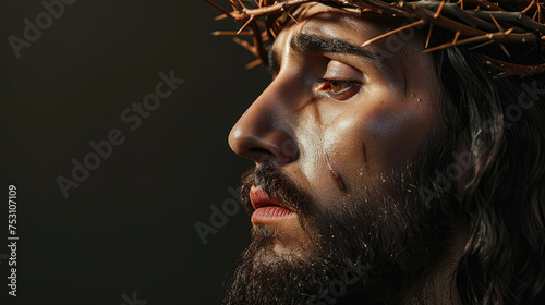 Divine Suffering: Jesus Christ with Crown of Thorns