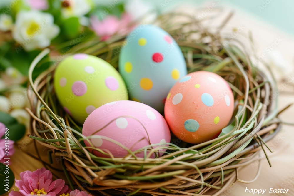 Colorful Easter Egg Basket Easter occasions. Happy easter easter egg hunt games bunny. 3d daisy hare rabbit illustration design. Cute Outing festive card Lighthearted copy space wallpaper backdrop Colorful Easter Egg Basket Easter occasions. Happy easter easter egg hunt games bunny. 3d daisy hare rabbit illustration design. Cute Outing festive card Lighthearted copy space wallpaper backdrop