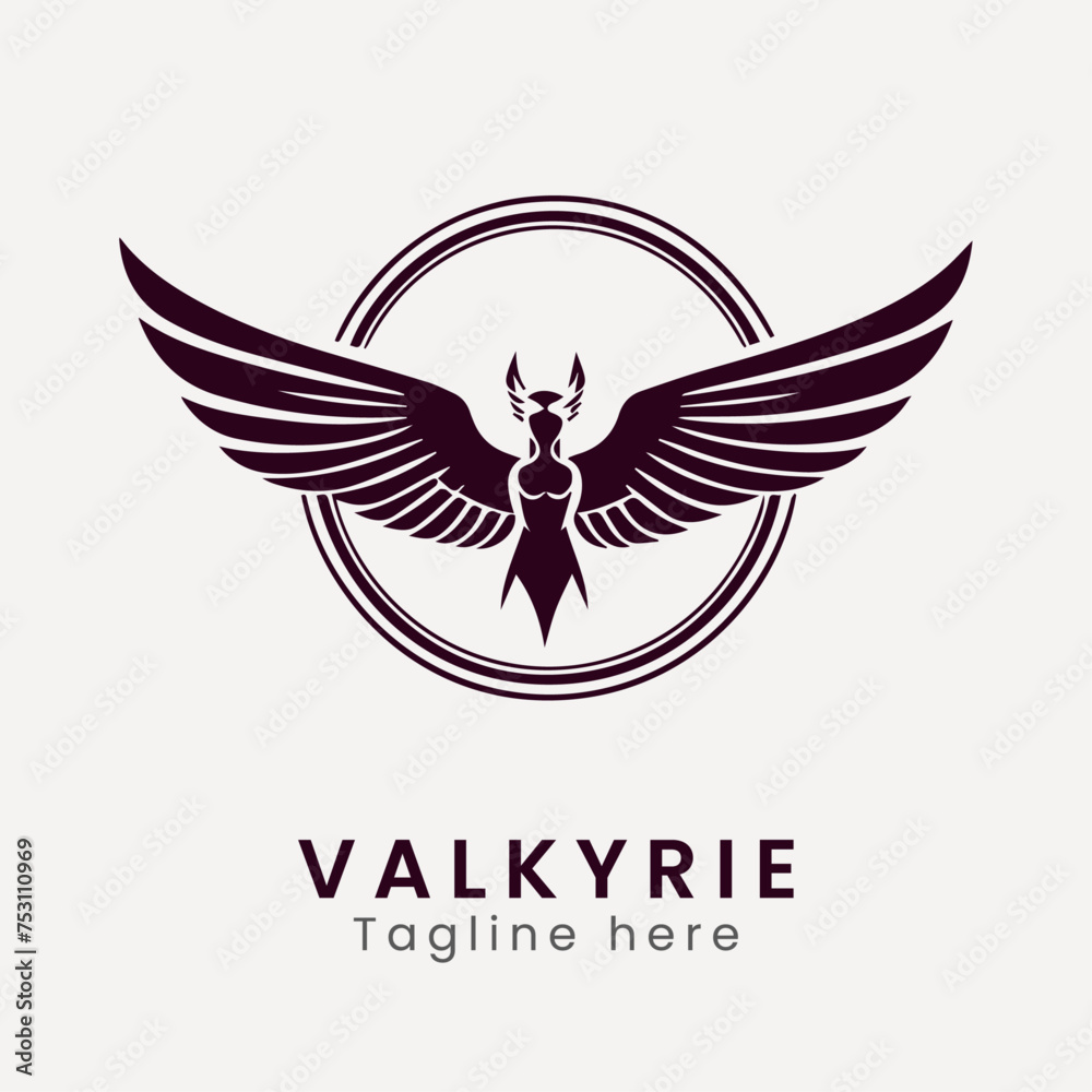 Obraz premium valkryie logo design template