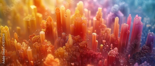 This multi-color abstract 3D visualization is mesmerizing
