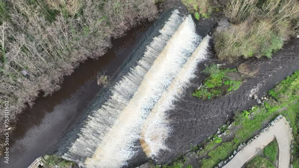 balrothery weir on the river dodder in dublin
