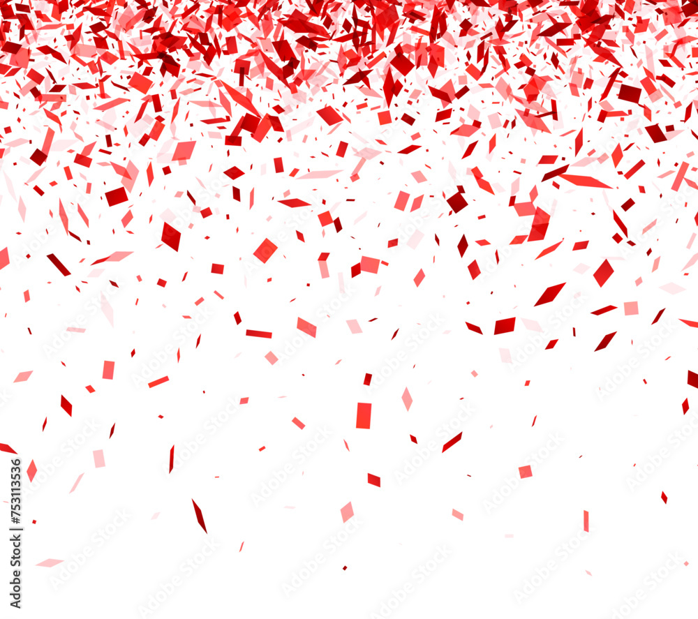 Fototapeta premium Crimson Confetti Cascade