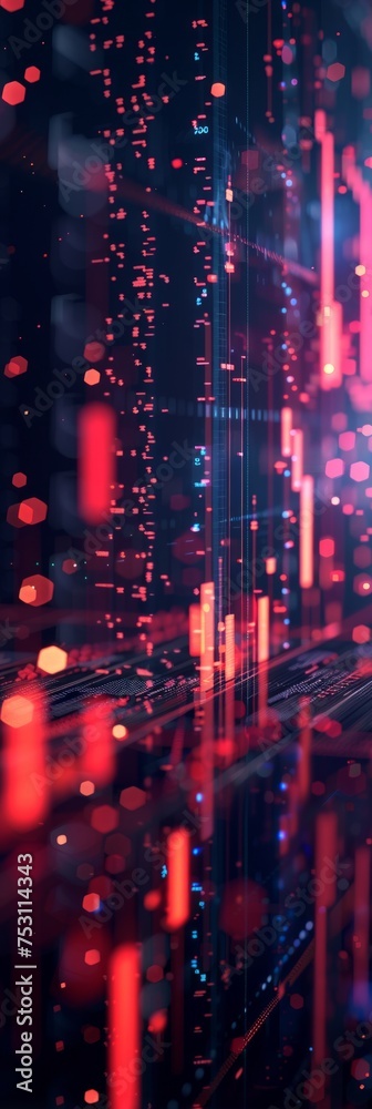 Fototapeta premium Upward Trajectory of Abstract Metrics and Indicators Generative AI