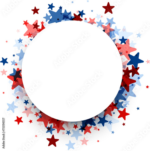 Patriotic Circular Star Frame