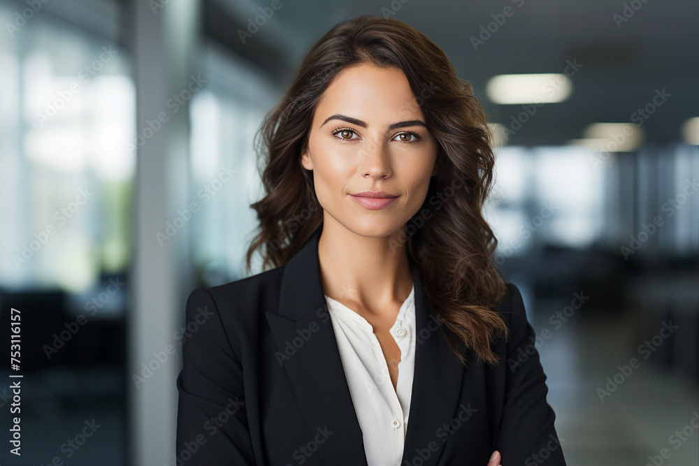 Generative AI photo of successful confident businesswoman worker lady boss female leader Generative AI photo of successful confident businesswoman worker lady boss female leader