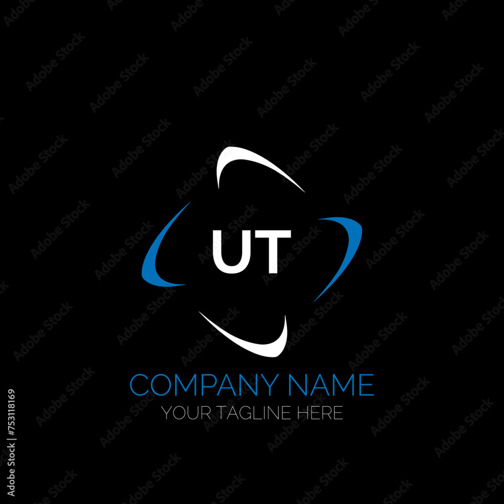 UT letter logo creative design. UT unique design. UT creative initials letter logo concept. UT letter logo design on black background. UT letter logo creative design. UT unique design. UT creative initials letter logo concept. UT letter logo design on black background.