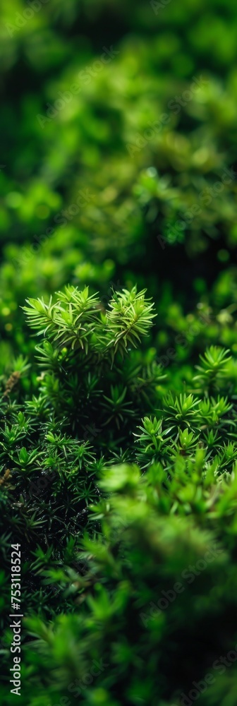 Close-up of Vibrant Green Moss Generative AI