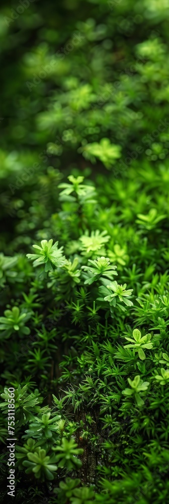 Close-up of Vibrant Green Moss Generative AI Close-up of Vibrant Green Moss Generative AI
