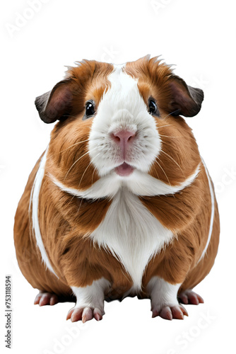 Generative AI full height guinea pig portrait, no background png
