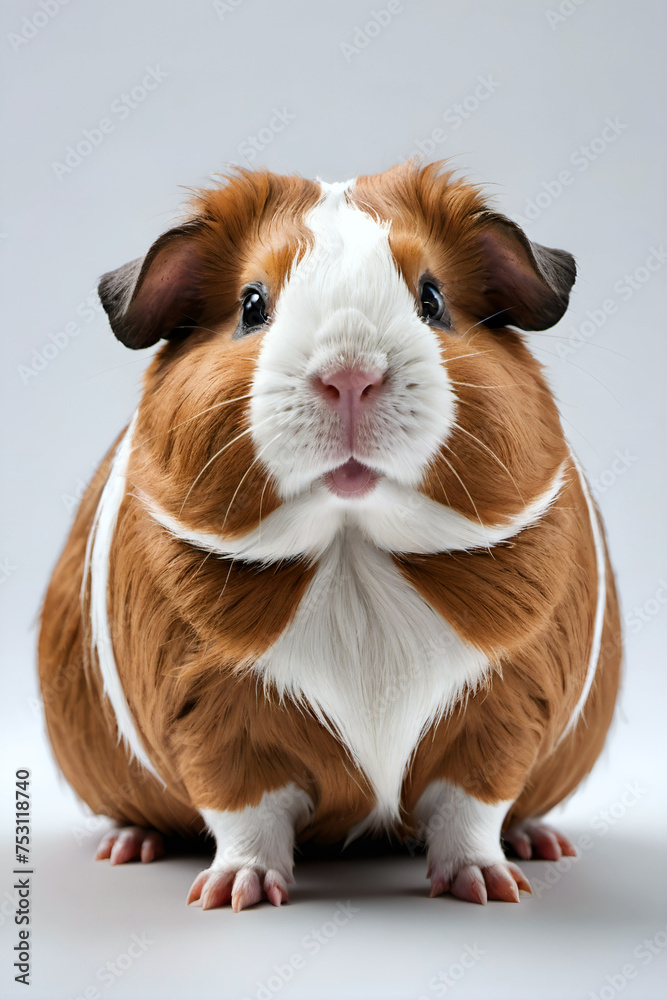 Generative AI full height guinea pig portrait Generative AI full height guinea pig portrait