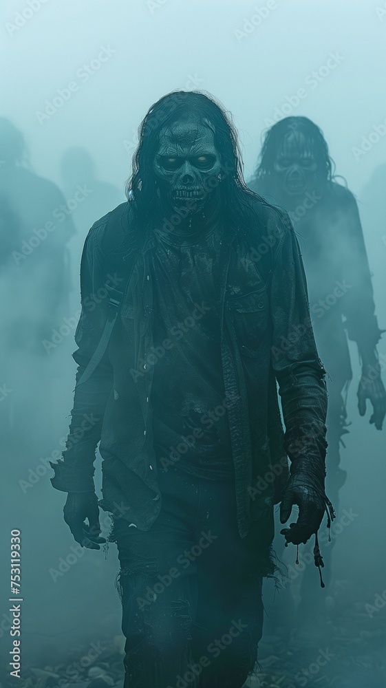 In the fog, zombies In the fog, zombies