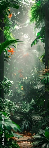 Indoor Garden Oasis  A Fantasy Forest Sanctuary Generative AI