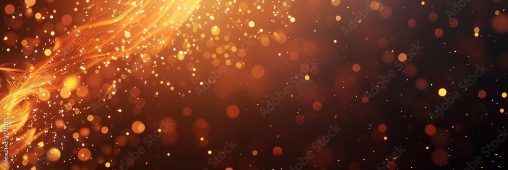 A dynamic visual of glowing particles and light streaks, creating an atmosphere of motion and energy, great for dynamic backdrops or vibrant abstract art. - obrazy, fototapety, plakaty 