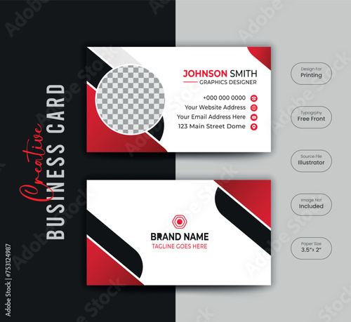 Creative business card design or id card design template (ID: 753124987)