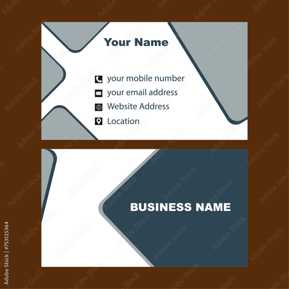 Business card design unique new modern vector eps free print custom and