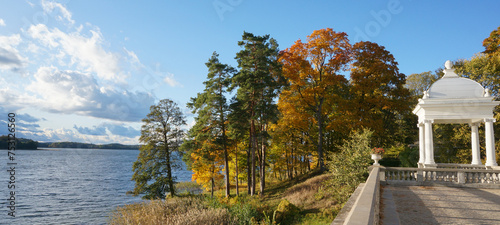 Autumn high panorama from uzutrakis manor photo