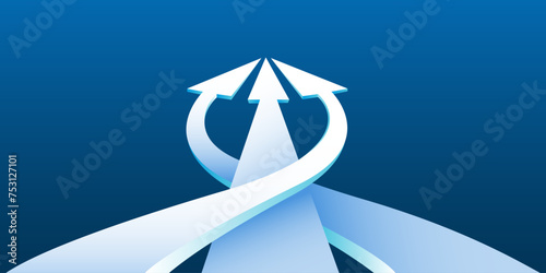 Different Directions Arrows Converging to Point
