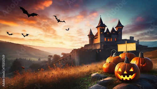 halloween card with pumpkin © Frantisek