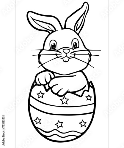 Easter coloring page for kids and adults 