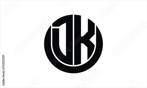 DK initial letter circle icon gaming logo design vector template. batman logo, sports logo, monogram, polygon, war game, symbol, playing logo, abstract, fighting, typography, icon, minimal, wings logo