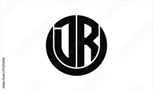 DR initial letter circle icon gaming logo design vector template. batman logo, sports logo, monogram, polygon, war game, symbol, playing logo, abstract, fighting, typography, icon, minimal, wings logo