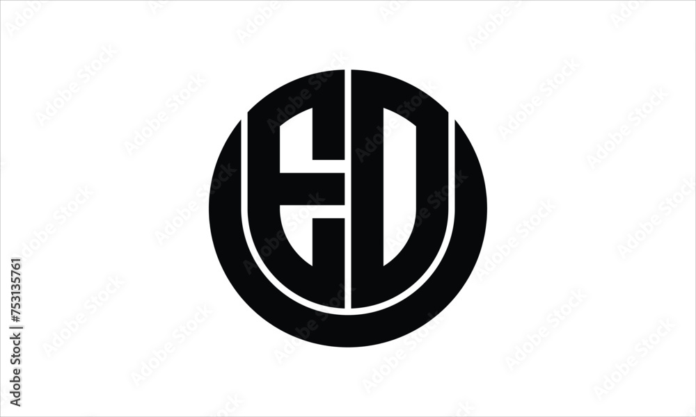 EO initial letter circle icon gaming logo design vector template. batman logo, sports logo, monogram, polygon, war game, symbol, playing logo, abstract, fighting, typography, icon, minimal, wings logo