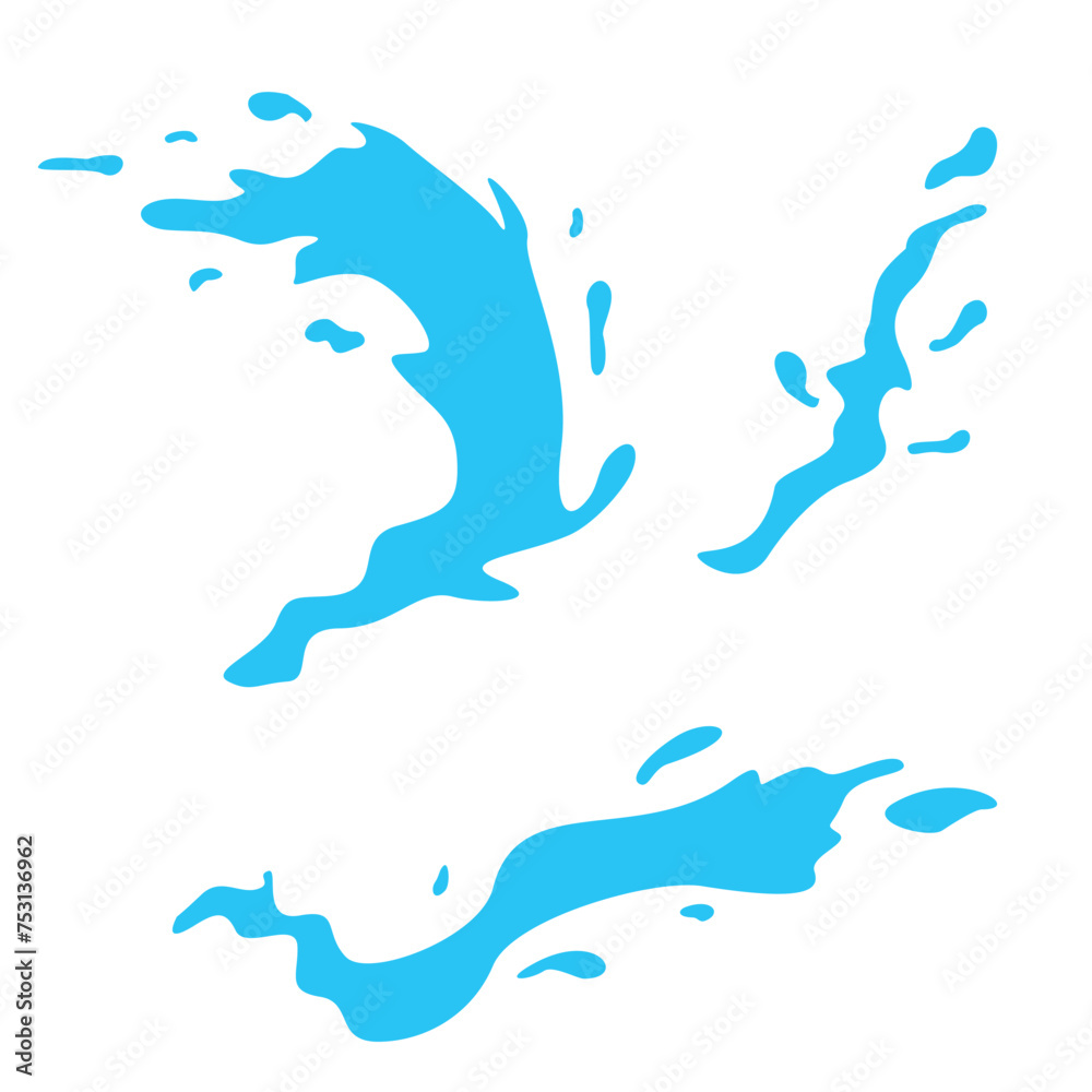 Obraz premium set of splash water design. liquid wave sign and symbol.