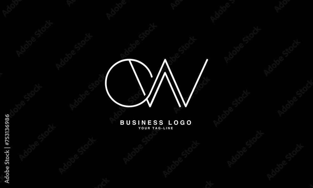 CW, WC, C, W, Abstract Letters Logo Monogram CW, WC, C, W, Abstract Letters Logo Monogram